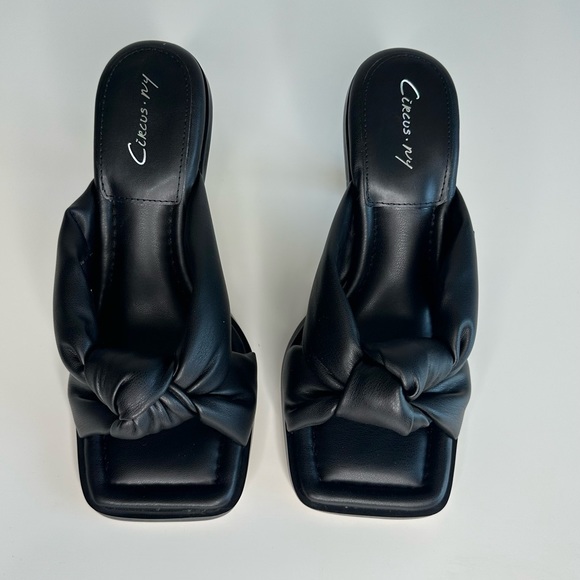 Circus Sam Edelman Black Sim Square Toe Heel Sandal - Picture 2 of 10